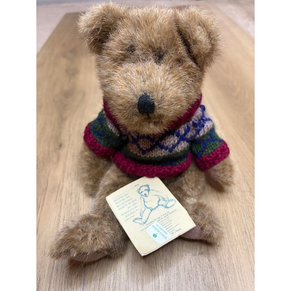 Vintage BOYDS BEARS plush JB Bean Associates Teddy Bear w/ Sweater and Tag